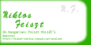 miklos feiszt business card